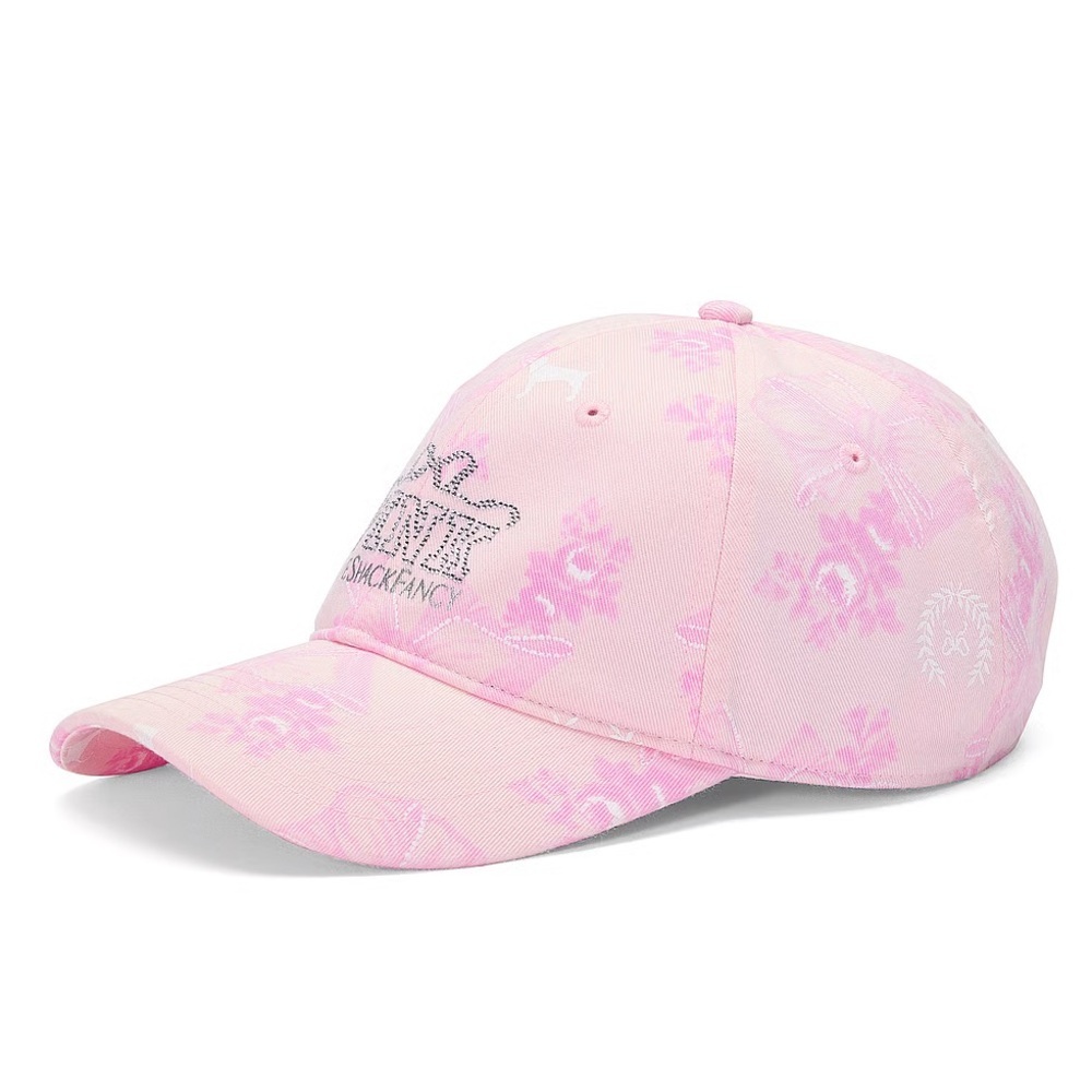 Love Shack Fancy x Pink Victoria Secret Bow Blush Pink Rhinestones Baseball Hat - Picture 2 of 9